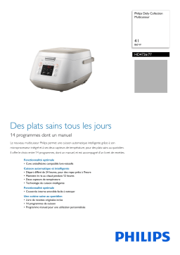 Philips HD4726/77 Daily Collection Multicuiseur Manuel utilisateur