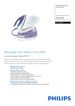 Philips GC7620/30 PerfectCare Pure Centrale vapeur Manuel utilisateur