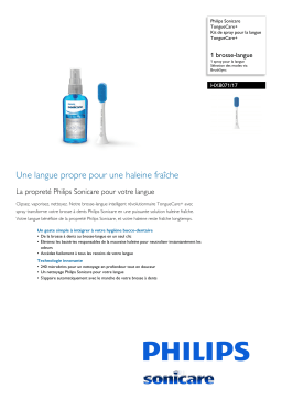 Sonicare HX8071/17 Sonicare TongueCare+ Kit de spray pour la langue TongueCare+ Manuel utilisateur