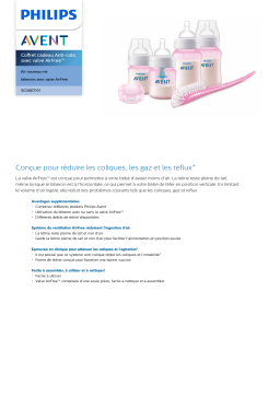 Avent SCD807/01 Avent Coffret cadeau Anti-colic avec valve AirFree™ Manuel utilisateur