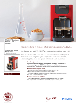 SENSEO® HD7864/81 SENSEO® Quadrante Machine à café à dosettes Manuel utilisateur