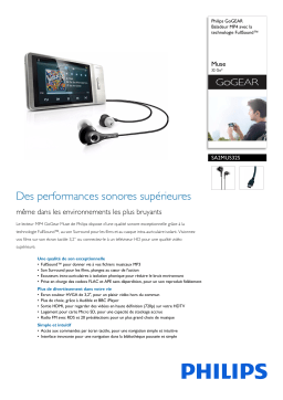 Philips SA2MUS32S/02 GoGEAR Baladeur MP4 Manuel utilisateur