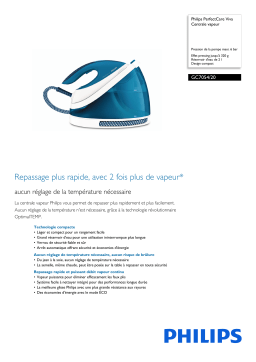 Philips GC7054/20 PerfectCare Viva Centrale vapeur Manuel utilisateur