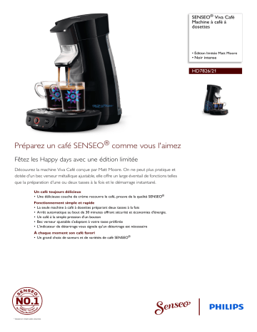 SENSEO® HD7826/21 SENSEO® Viva Café Machine à café à dosettes Manuel utilisateur | Fixfr