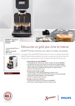 SENSEO® HD7866/01 SENSEO® Quadrante Machine à café à dosettes Manuel utilisateur