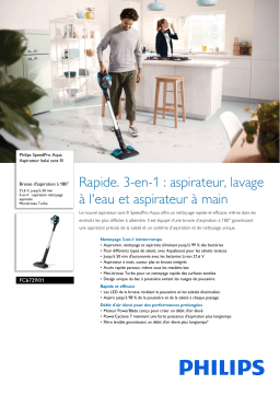 Philips FC6729/01 SpeedPro Aqua Aspirateur balai sans fil Manuel utilisateur