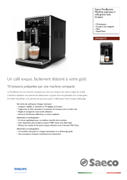 Saeco SM5460/10 Saeco PicoBaristo Machine expresso à café grains avec broyeur Manuel utilisateur