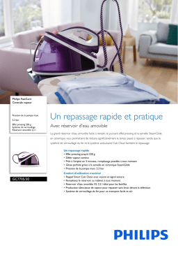 Philips GC7705/30 FastCare Centrale vapeur Manuel utilisateur