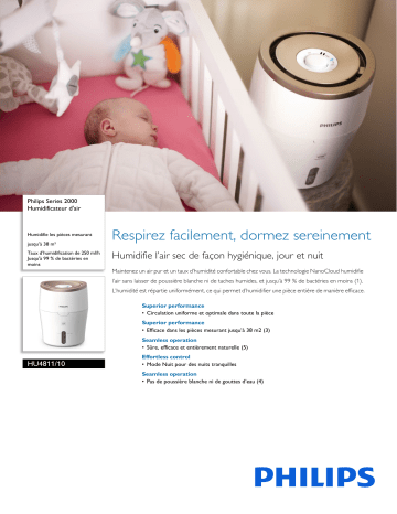 Philips HU4811/10 Series 2000 Humidificateur d'air Manuel utilisateur | Fixfr