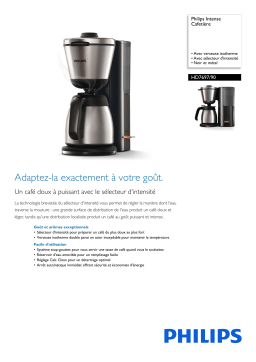 Philips HD7697/90 Intense Cafetière Manuel utilisateur