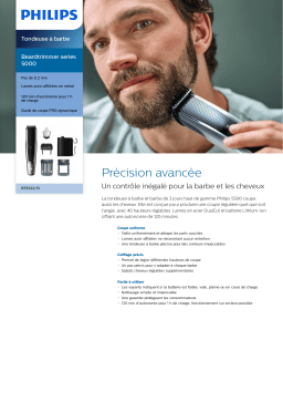 Philips BT5522/15 Beardtrimmer series 5000 Tondeuse à barbe Manuel utilisateur