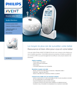 Avent SCD580/00 Avent Audio Monitors Écoute-bébé DECT Manuel utilisateur