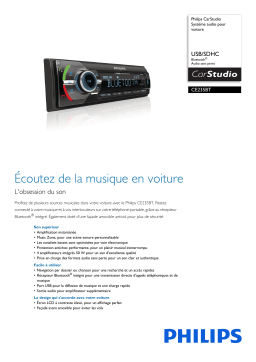 Philips CE235BT/05 CarStudio Système audio pour voiture Manuel utilisateur