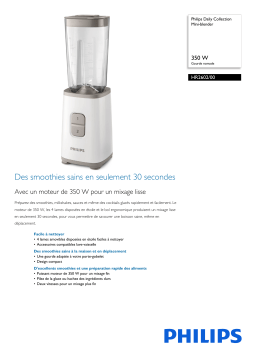 Philips HR2602/00 Daily Collection Mini-blender Manuel utilisateur