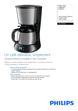 Philips HD7479/20 Daily Collection Cafetière Manuel utilisateur