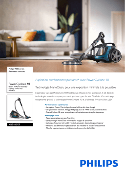 Philips XB9185/09 9000 series Aspirateur sans sac Manuel utilisateur