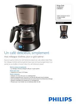 Philips HD7459/71 Daily Collection Cafetière Manuel utilisateur