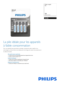 Philips R6L8BL/40 LongLife Pile Manuel utilisateur