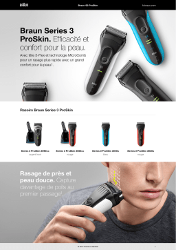 Braun Series 3 ProSkin Rasoir Électrique Homme Noir/Bleu Manuel utilisateur