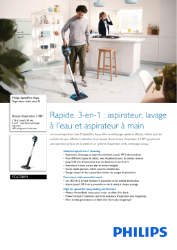 Philips FC6728/01 SpeedPro Aqua Aspirateur balai sans fil Manuel utilisateur