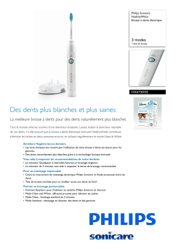 Sonicare HX6730/02 Sonicare HealthyWhite Brosse à dents électrique Manuel utilisateur