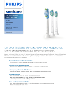 Sonicare HX9024/43 Sonicare Lot de brosses à dents standard Manuel utilisateur