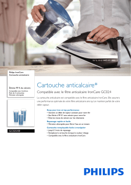 Philips GC025/00 IronCare Cartouche anticalcaire Manuel utilisateur