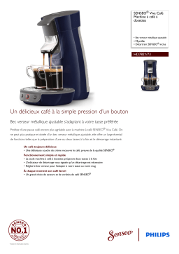 SENSEO® HD7821/73 SENSEO® Viva Café Machine à café à dosettes Manuel utilisateur