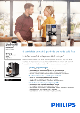 Philips EP5345/10 Series 5000 Machines espresso entièrement automatiques Manuel utilisateur