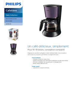 Philips HD7457/30 Daily Collection Cafetière Manuel utilisateur