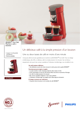 SENSEO® HD7826/81 SENSEO® Viva Café Machine à café à dosettes Manuel utilisateur