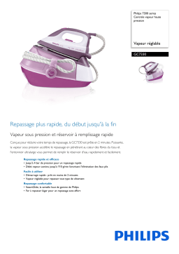 Philips GC7330/02 7300 series Centrale vapeur haute pression Manuel utilisateur