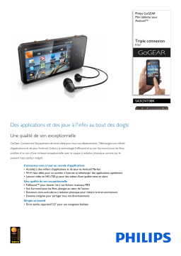 Philips SA3CNT08K/12 GoGEAR Mini tablette sous Android™ Manuel utilisateur
