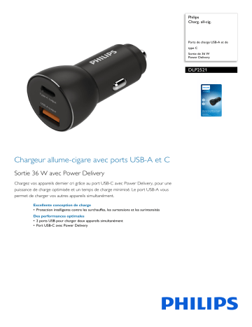 Philips DLP2521/03 Charg. all-cig. Manuel utilisateur | Fixfr