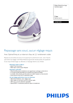 Philips GC8615/02 PerfectCare Aqua Centrale vapeur Manuel utilisateur