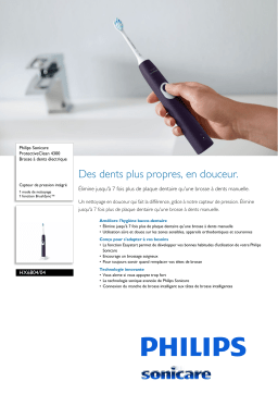 Sonicare HX6804/04 Sonicare ProtectiveClean 4300 Brosse à dents électrique Manuel utilisateur