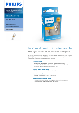 Philips 11961AU60X2/10 Ultinon Pro6000 SI Lampe de signalisation automobile Manuel utilisateur