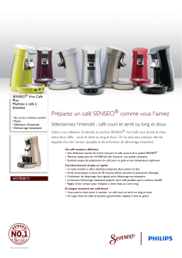 SENSEO® HD7828/11 SENSEO® Viva Café Plus Machine à café à dosettes Manuel utilisateur
