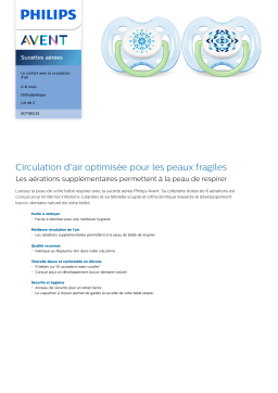 Avent SCF180/25 Avent Sucettes aérées Manuel utilisateur