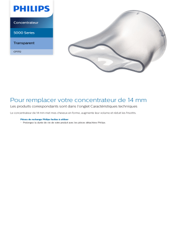 Philips CP1712/01 Concentrateur Manuel utilisateur | Fixfr