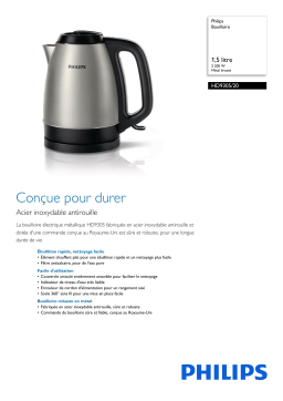 Philips HD9305/20 Bouilloire Manuel utilisateur