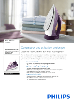 Philips DST5030/35 5000 Series Fer vapeur Manuel utilisateur