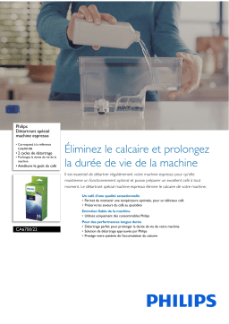 Philips CA6700/22 Détartrant spécial machine espresso Manuel utilisateur