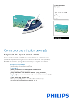 Philips GC2985/25 PowerLife Plus Fer vapeur Manuel utilisateur