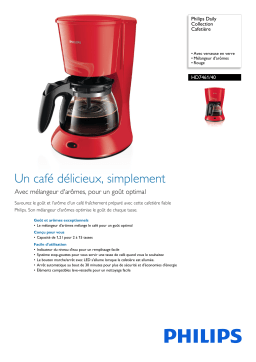 Philips HD7461/43 Daily Collection Cafetière Manuel utilisateur