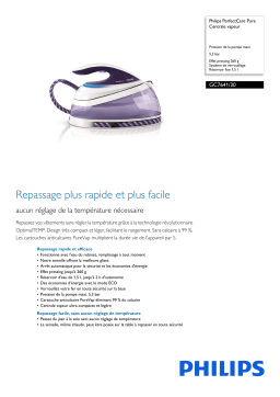 Philips GC7641/30 PerfectCare Pure Centrale vapeur Manuel utilisateur