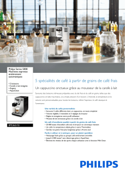 Philips EP5363/10 Series 5000 Machines espresso entièrement automatiques Manuel utilisateur