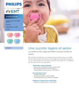 Avent SCF244/23 Avent Sucette ultra air Manuel utilisateur