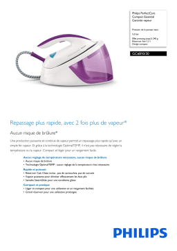 Philips GC6810/30 PerfectCare Compact Essential Centrale vapeur Manuel utilisateur