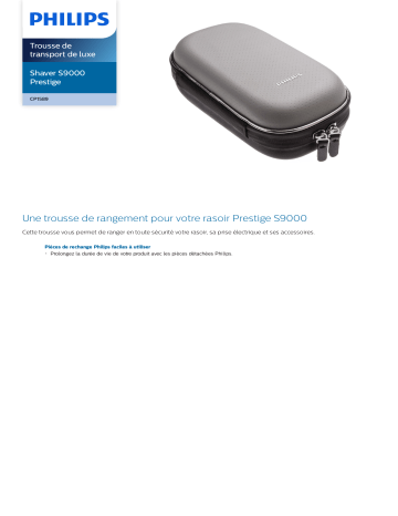 Philips CP1589/01 Trousse de transport de luxe Manuel utilisateur | Fixfr